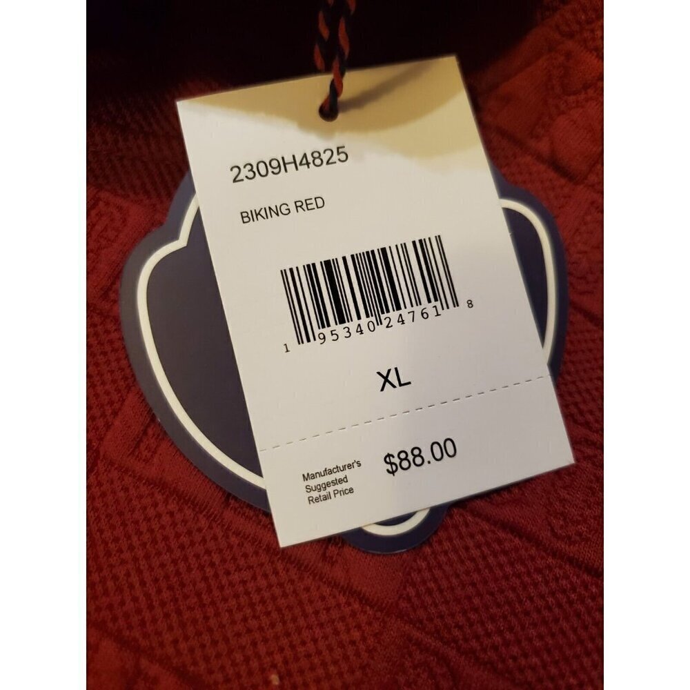 Born Fly Zippered Hoodie‎ Men's Size XL Solid Dark Red Logo all over Print  NWT - Picture 3 of 6